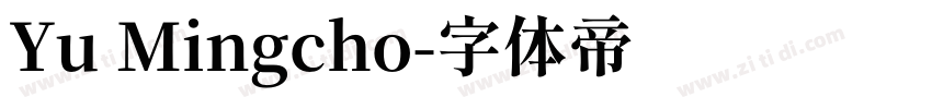 Yu Mingcho字体转换
